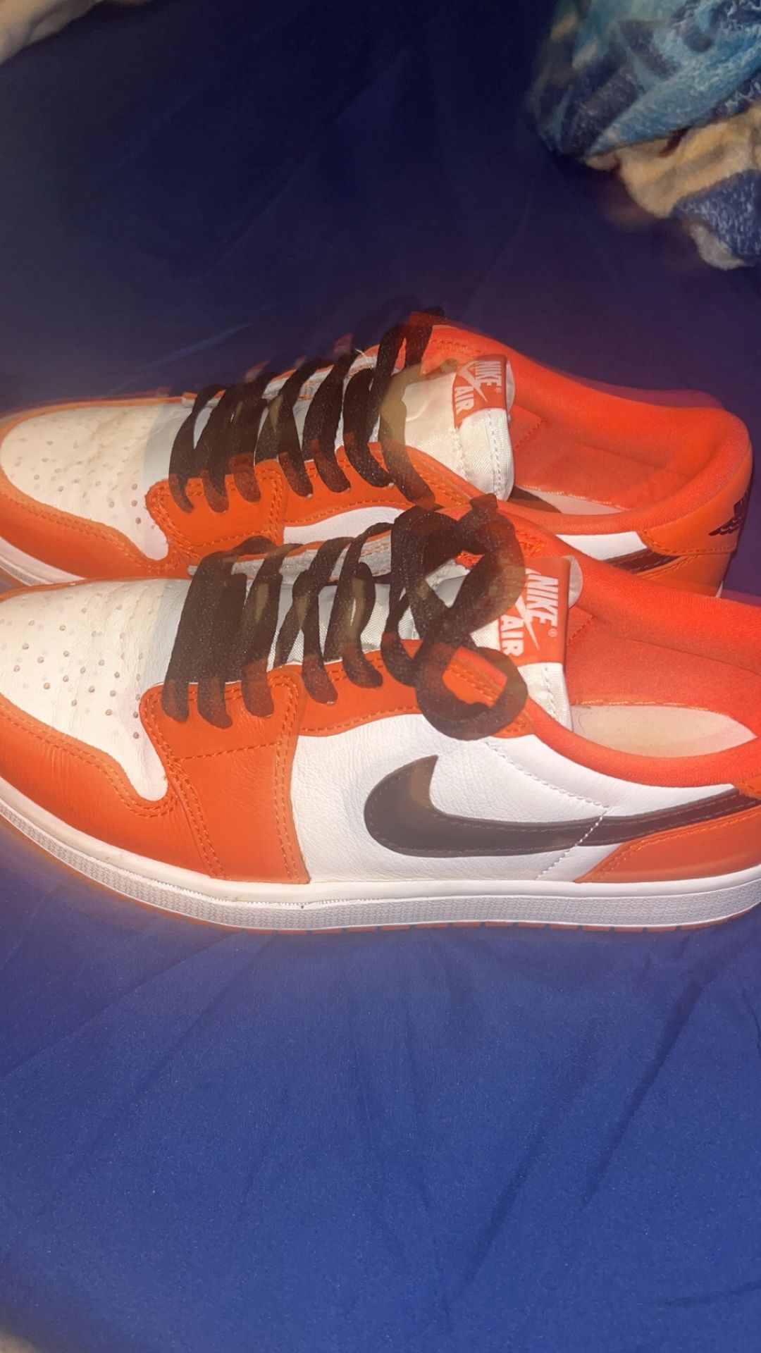 Orange Jordan 1 lows