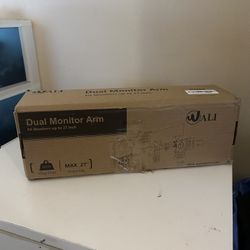 WALI Dual Arm Monitor Stand – Heavy Duty for 2 Monitors up to 27”