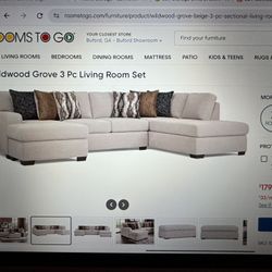 3pc Living Room Set With Ottoman 