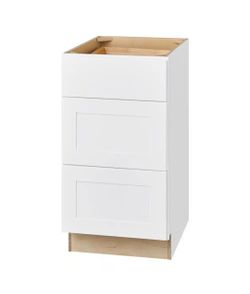 Avondale 18 in. W x 24 in. D x 34.5 in. H Ready to Assemble Plywood Shaker Drawer Base Kitchen Cabinet in Alpine White
