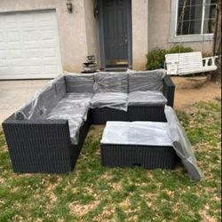 Gorgeous Patio Set Black And Gray Patio Furniture Patio Furniture Outdoor Furniture Patio Set 🆕🚚🆕