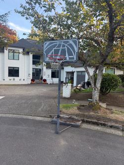 Adjustable basketball hoop