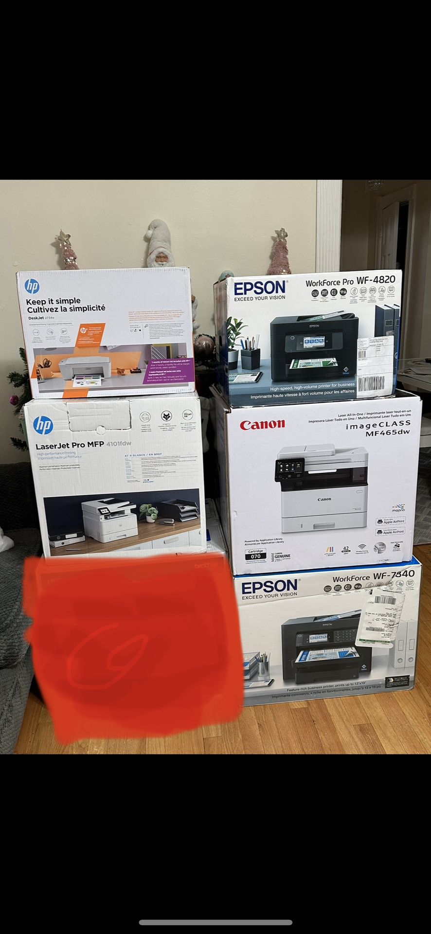 Printers For Sale 5 Total All New Sealed $550 HPx2 Epson X2 1 Canon 1