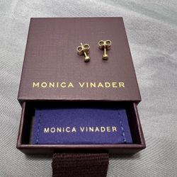 Monica vinader Linear Diamond Stud Earrings