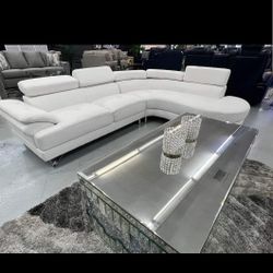 Modern White Sectional Couch Sofa