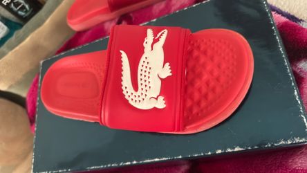 Sandals LACOSTE red size 9 for men