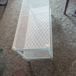 White Metal Shoe Rack
