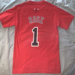 Derrick Rose Chicago Bulls Red Adidas Shirt; Men’s S