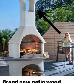 New inbox outdoor concrete chimney
