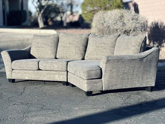 Large Cuddler Chaise Sectional Sofa Couch Muebles Sillones Sala Heather Gray