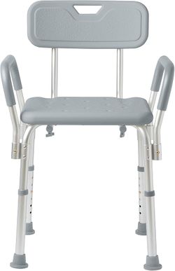 Medline Shower Chair Seat with Padded Armrests and Back