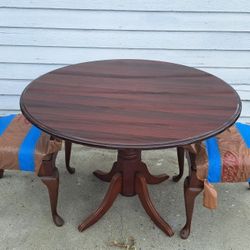 Table and two chairs