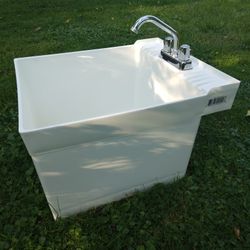 White Laundry Sink