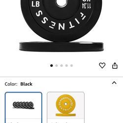 Olympic Bumper Plates, 25lbs Weight Plates for Strength Training & Weightlifting
