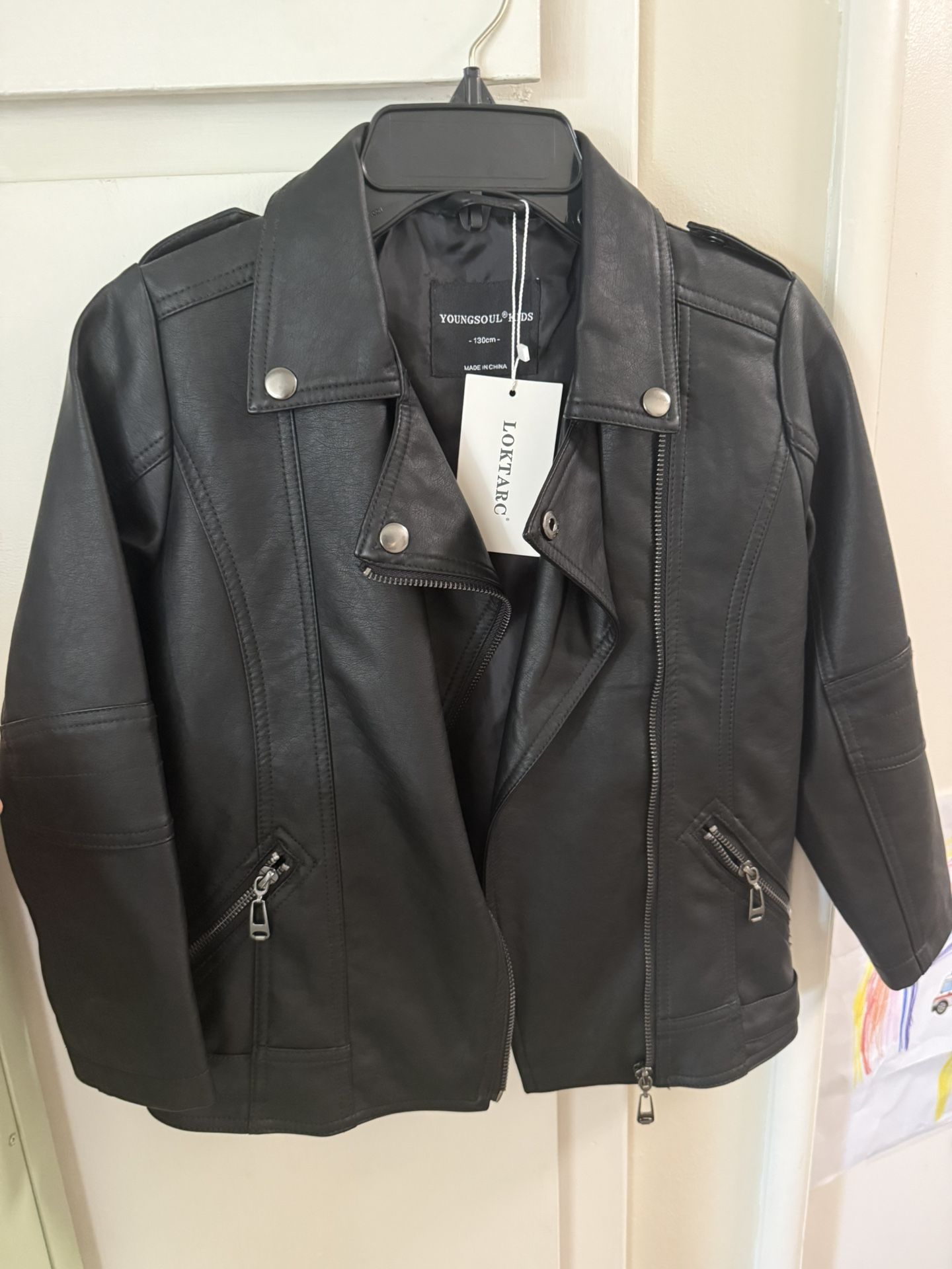 Kids Faux Leather Jacket