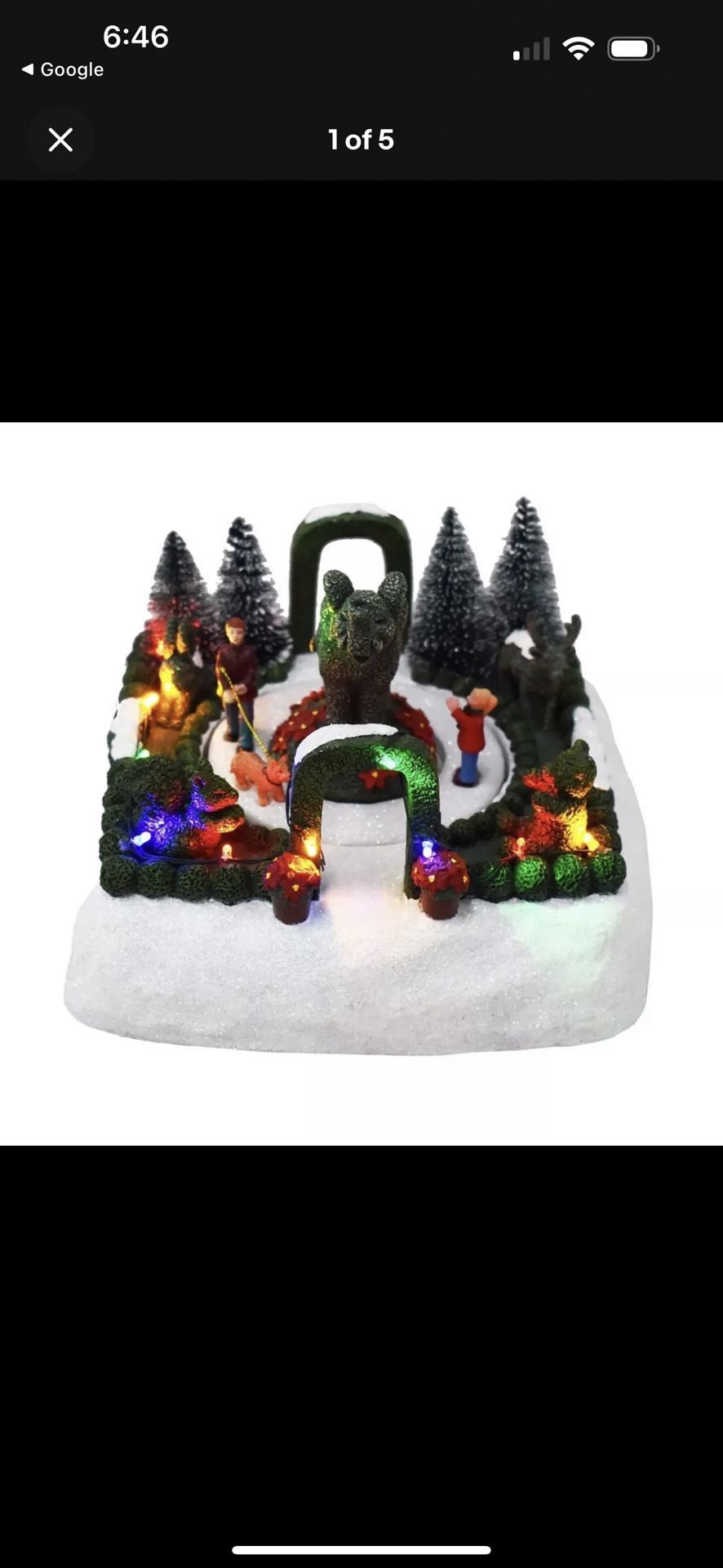 NEW - St. Nicholas Square Village - TOPIARY GARDEN ~ Motion & Lights - BRAND NEW!!!