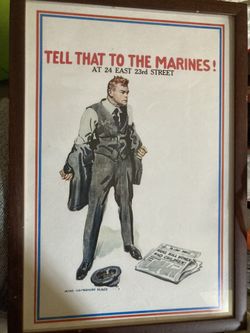 Tell That To The Marines Poster Frame 