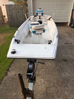 14 foot fiberglass skiff boat