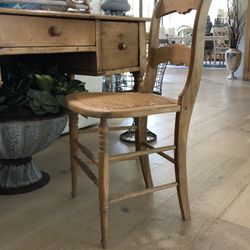Antique Pine Chair with Cane Seat