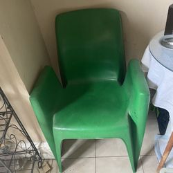 Vintage Green Retro Chair Plastic