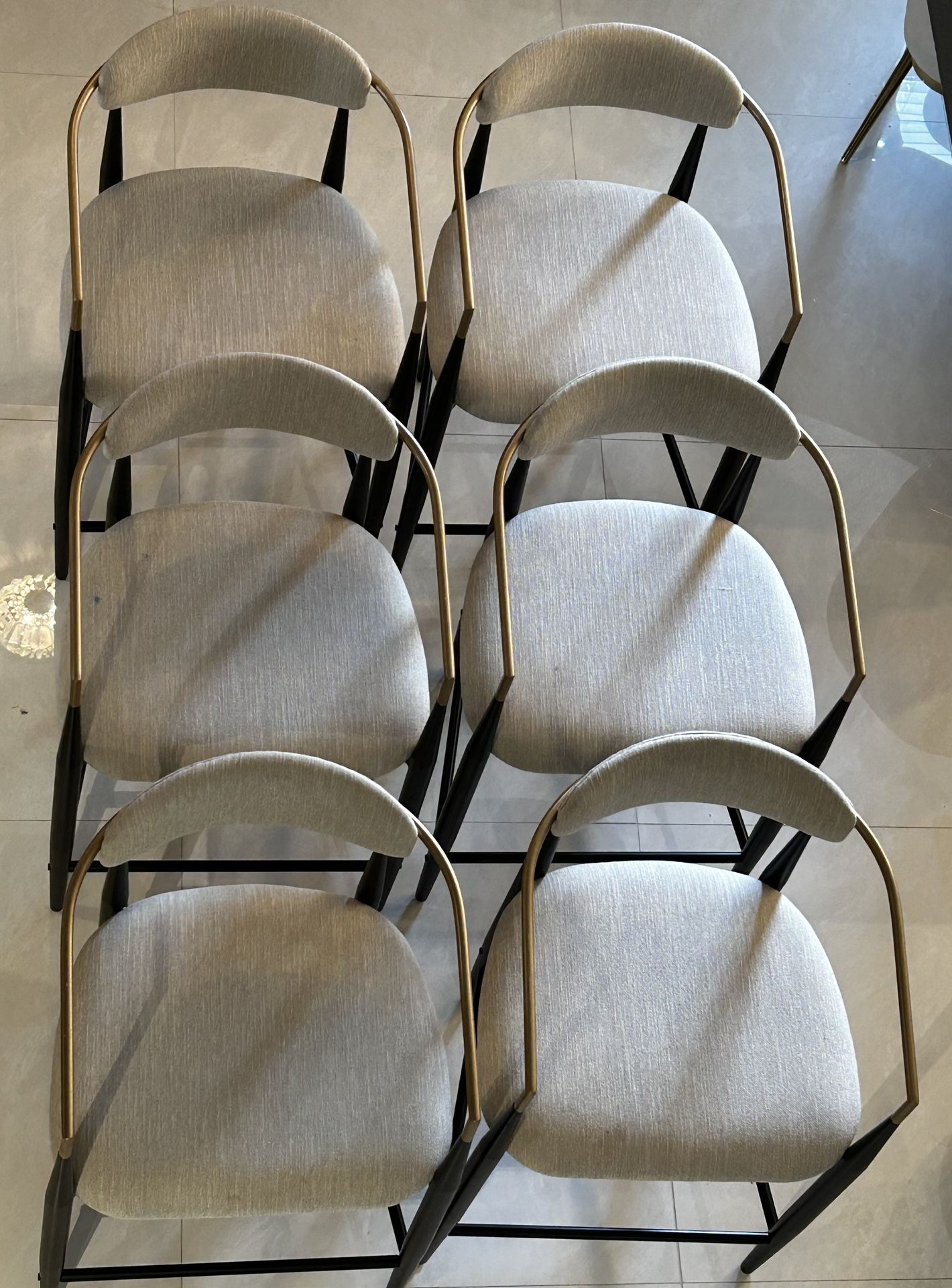 6 USED Fabric 25 Inch Seat Height Counter Stools