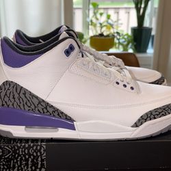 Jordan 3 Dark Iris 11M New