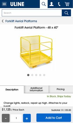 **Used**Forklift Aerial Platform - 48 x 40"