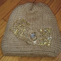 Beanie Hat with Embellishments