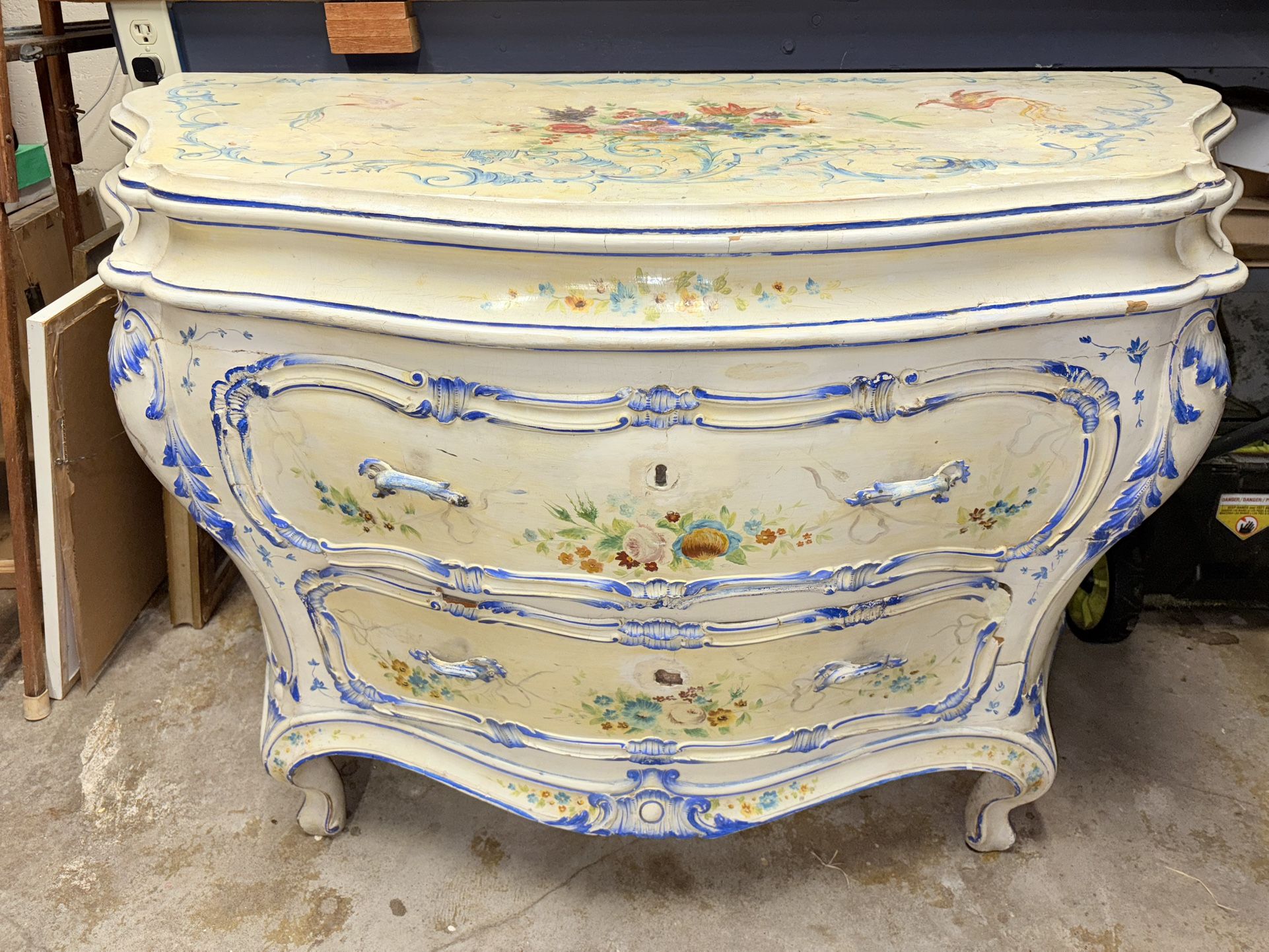 Antique French Bombe Chest