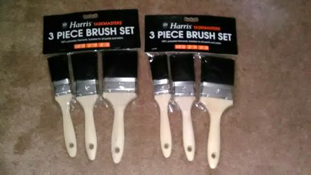 3 piece brush set* 1.5", 2", 3"* for all paints & stains - $6