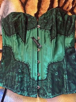 Adore Me Green Lace Corset