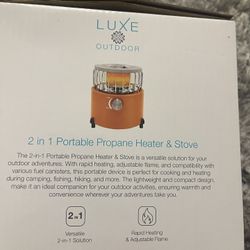Luxe Outdoor 2 In 1 Portable Propane Heater & Stove