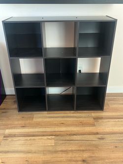 Black 9 Cube Storage Organizer Bookself
