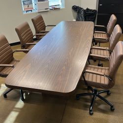 Conference Table w Office Chairs 