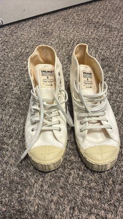 Spalwart White Canvas High-Top Sneakers
