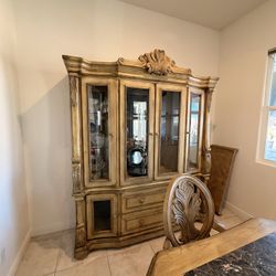 Dining Table And Armoire Set 