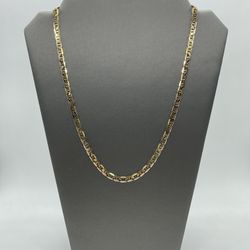 10KT YELLOW GOLD MARINER LINK CHAIN 22” 22.4G