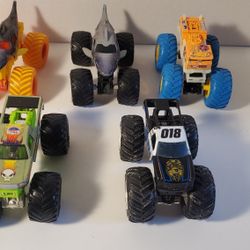5 Hot Wheels Monster Trucks read description for details 1:64