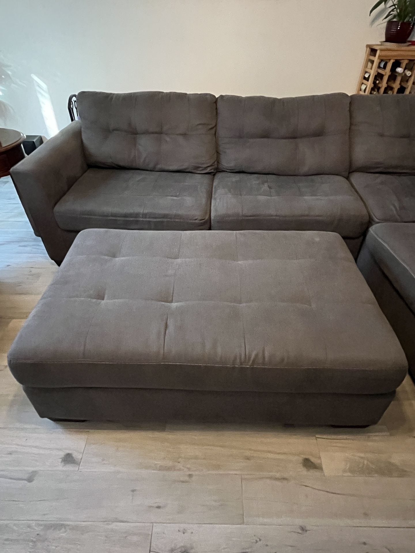 Dark Grey Sofa With Chaise Lounge 150 OBO for Sale in San Antonio