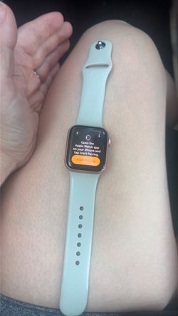 Apple Watch with Mint Green Sport Band