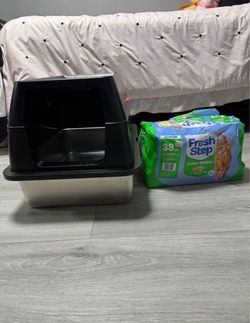 Cat litter and stainless steel box