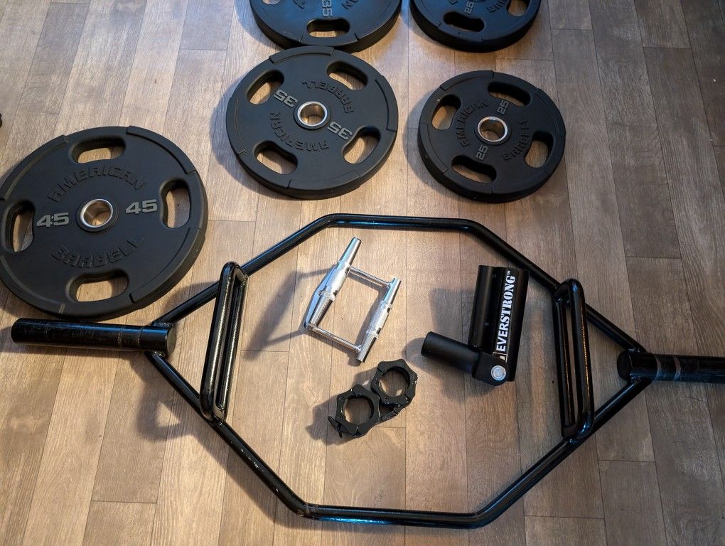 American Barbell Rubber Olympic Plates Weight Set