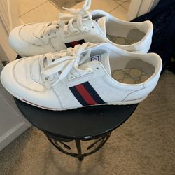 White Gucci Tennis Shoes 