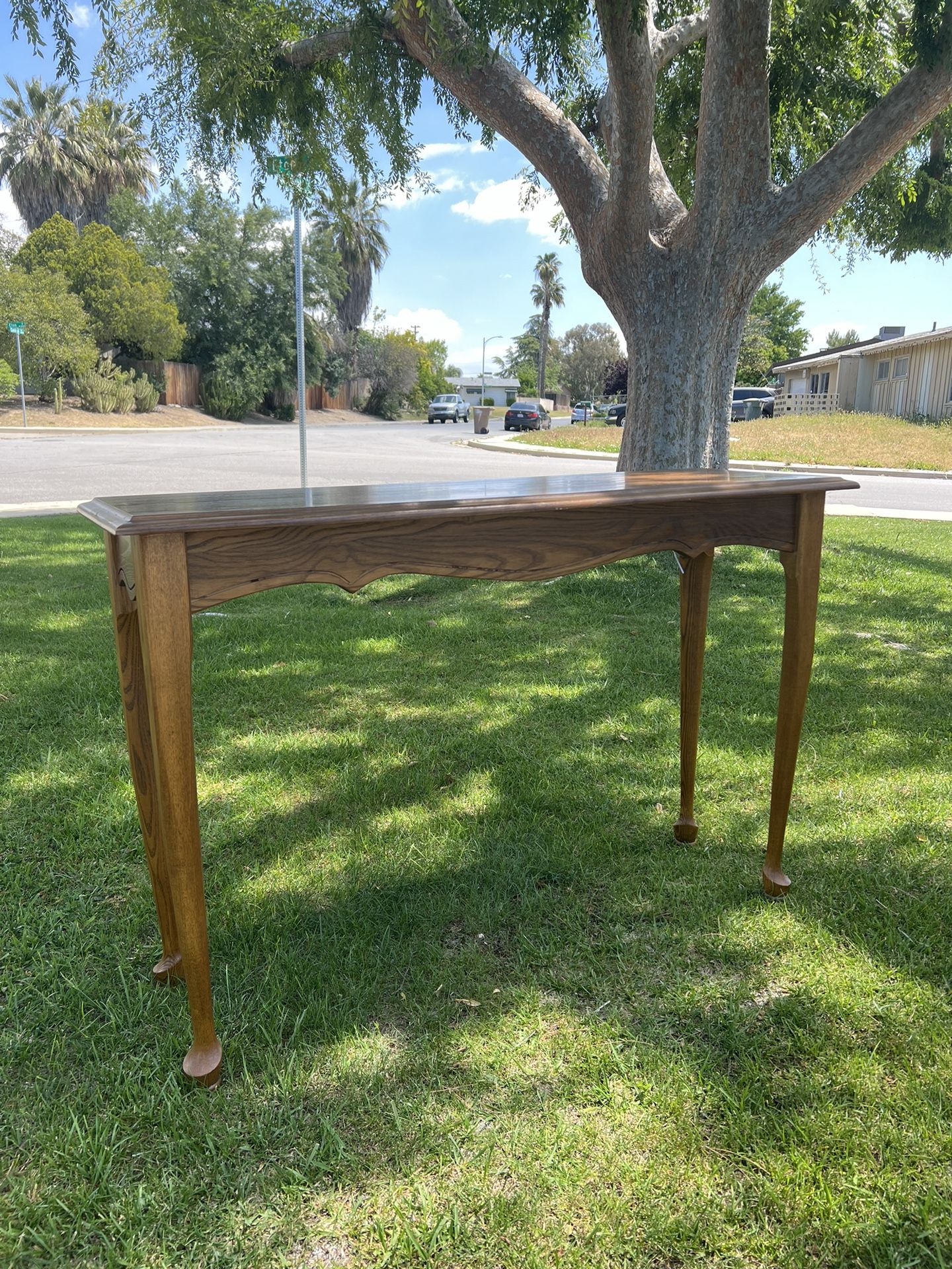 Vintage Oak Console Table ( Entry Table Not A Very Large Table)