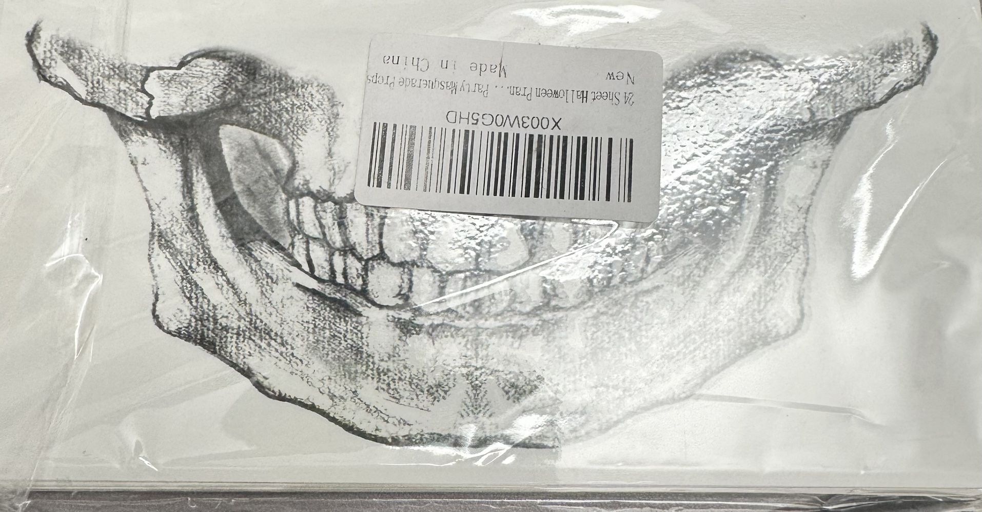 24 Sheet Halloween Skeleton FaceTattoos