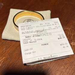 CLIC HERMĒS BRACELET GOLD PLATED BRASS 3M GM 1Z ROSE CANDEUR