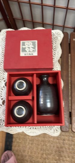 Handmade sake set new in box