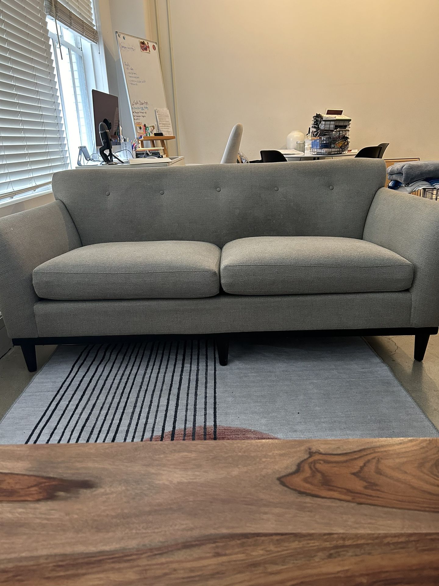 Mid Century Modern Gray Couch 