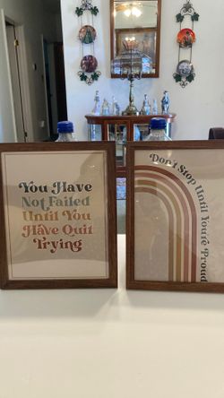 8x10 s Brand  light weight New hanging Motivational  sayings Decor both one price  no deliveries no holds
