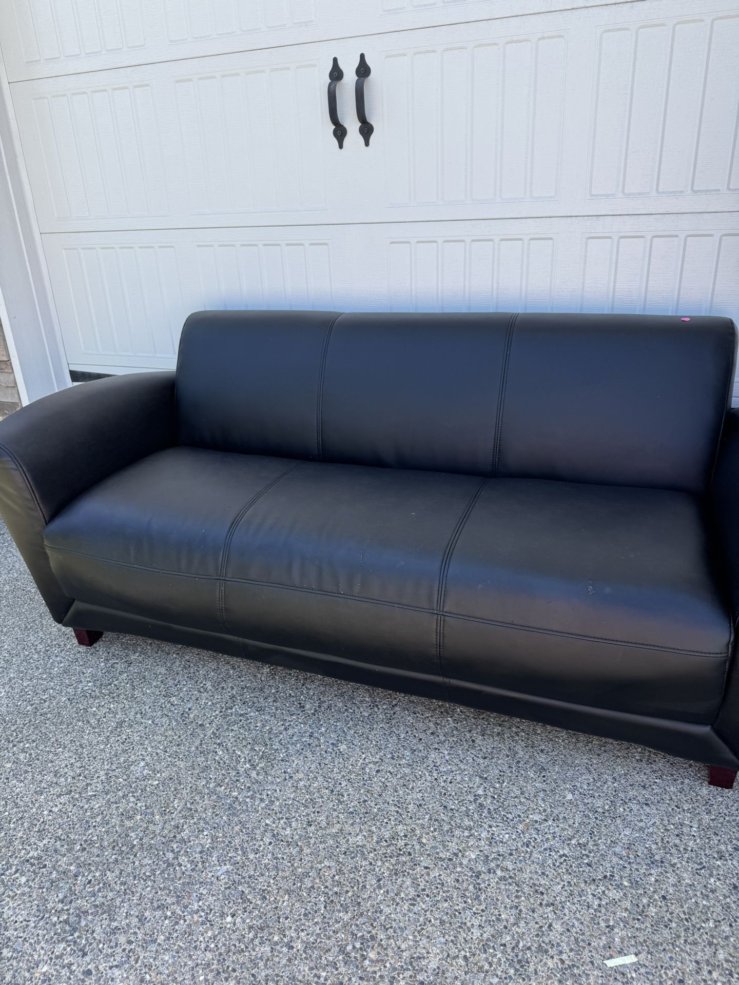 Faux Leather Sofa